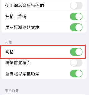 满城苹果手机维修网点分享iPhone如何开启九宫格构图功能 