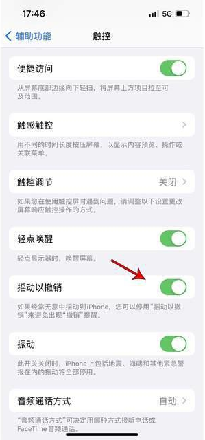 满城苹果手机维修分享iPhone手机如何设置摇一摇删除文字 